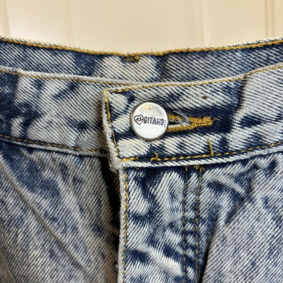 Vintage PS Gitano 80's Style High Waist Baggy Jeans Acid Wash Women's 10 Short - Picture 6 of 13